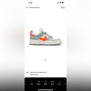 Nike Women’s Dunk low disrupt “sea glass crimson”